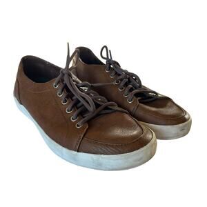 L.L. Bean Mens Sz 8.5 Brown Leather Mountainville Lace Up Leather Sneaker Shoes